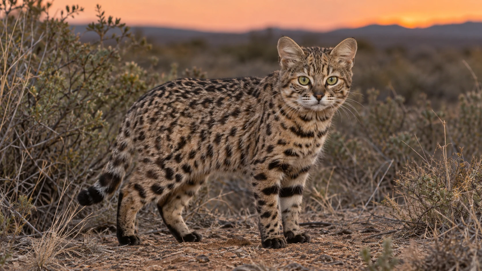 AI-generated illustration of Black-footed cat